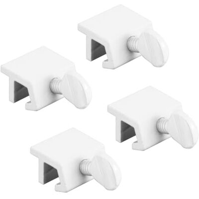 PRiME Products U 9823 Zamek zabezpieczający do okien przesuwnych z ekonomicznym, biały, 4 sztuki PRiME Products U 9823 Zamek zabezpieczający do okien przesuwnych z ekonomicznym, biały, 4 sztuki