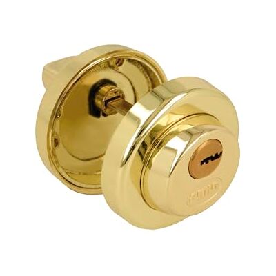 Amig 46R-KD nowoczesny design klamka zamak ze złotym wykończeniem Ø 52 mm 3 klucze punktowe dla prywatności czworokąt 6 mm idealny do drzwi o grubości 35-45 mm Amig 46R-KD nowoczesny design klamka zamak ze złotym wykończeniem Ø 52 mm 3 klucze punktowe dla prywatności czworokąt 6 mm idealny do drzwi o grubości 35-45 mm
