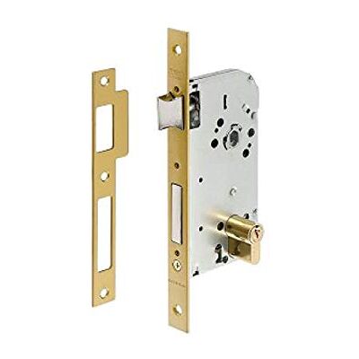 tesa 130 Zamek Wpuszczany do Drzwi Drewnianych, Rozstaw 40 mm, Wykończenie złoty, kwadratowy szyld czołowy, Odwracalna Zapadka, Solidna Kaseta i Łatwa Wymiana tesa 130 Zamek Wpuszczany do Drzwi Drewnianych, Rozstaw 40 mm, Wykończenie złoty, kwadratowy szyld czołowy, Odwracalna Zapadka, Solidna Kaseta i Łatwa Wymiana