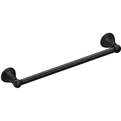 Moen DN8418BL Preston 45 cm wieszak na ręczniki, czarny matowy Moen DN8418BL Preston 45 cm wieszak na ręczniki, czarny matowy