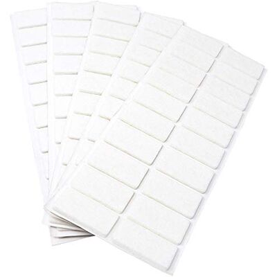 Adsamm ® / 100 x samoprzylepne podkładki filcowe/białe / 20 x 40 mm/prostokątne/podkładki do mebli z filcu o grubości 3,5 mm/ochrona mebli i podłogi w jakości ® Adsamm ® / 100 x samoprzylepne podkładki filcowe/białe / 20 x 40 mm/prostokątne/podkładki do mebli z filcu o grubości 3,5 mm/ochrona mebli i podłogi w jakości ®