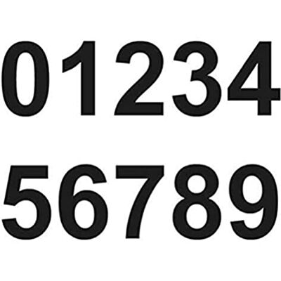 Merriway BH07149 75 mm (3") winylowe cyfry przyklejane 0-9 Simply Peel & Stick, czarne Merriway BH07149 75 mm (3") winylowe cyfry przyklejane 0-9 Simply Peel & Stick, czarne