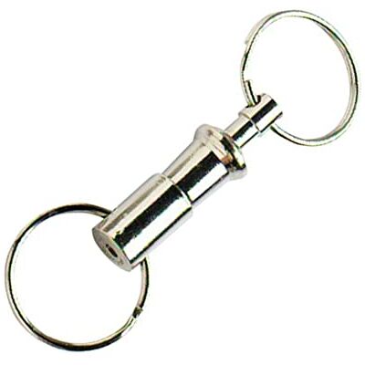 Merriway BH01849 odłączany breloczek do kluczy, niklowany 2 szt. Merriway BH01849 odłączany breloczek do kluczy, niklowany 2 szt.