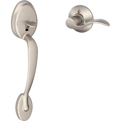 SCHLAGE Garden Hose Hose Pipe FE285 PLY 619 Acc LH Plymouth Trim Lower Half Front Entry Handleset with Accent Left Hand Lever, Satin Nickel SCHLAGE Garden Hose Hose Pipe FE285 PLY 619 Acc LH Plymouth Trim Lower Half Front Entry Handleset with Accent Left Hand Lever, Satin Nickel