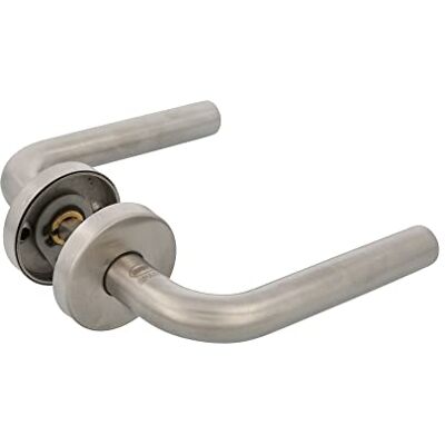Amig Zestaw klamek z rozetą drzwi Mod. 4RXD 135 x Ø19 mm 8 mm kwadrat Elegancki i prosty design Matowa stal nierdzewna Amig Zestaw klamek z rozetą drzwi Mod. 4RXD 135 x Ø19 mm 8 mm kwadrat Elegancki i prosty design Matowa stal nierdzewna