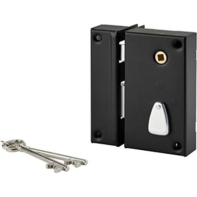 Thirard Zamek pionowy z kluczem kopanowym do bramy lewej, osi 45 mm, 75 x 130 mm, czarny, 2 klucze Thirard Zamek pionowy z kluczem kopanowym do bramy lewej, osi 45 mm, 75 x 130 mm, czarny, 2 klucze