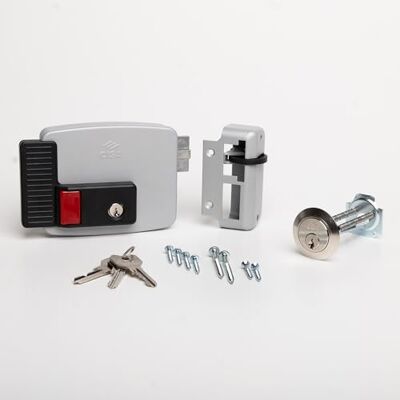 Cisa Zamek elektryczny 111670501N7 z wewnętrznym przyciskiem zatrzask i blokadą zamka drzwi zewnętrznych, regulacja wejścia 50 prawa ręka Cisa Zamek elektryczny 111670501N7 z wewnętrznym przyciskiem zatrzask i blokadą zamka drzwi zewnętrznych, regulacja wejścia 50 prawa ręka