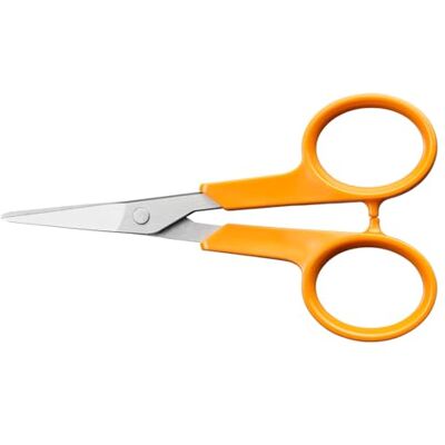 Fiskars Classic Nożyczki do manicure, zaokrąglone końcówki, dla prawo- i leworęcznych, długość całkowita: 10 cm, ostrze ze stali nierdzewnej/plastikowe uchwyty, pomarańczowe, 1075060 Fiskars Classic Nożyczki do manicure, zaokrąglone końcówki, dla prawo- i leworęcznych, długość całkowita: 10 cm, ostrze ze stali nierdzewnej/plastikowe uchwyty, pomarańczowe, 1075060