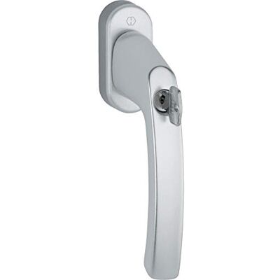 HOPPE 11780393 klamka okienna LIÈGE-cylinder zamka zatrzaskowego, 7 x 40, srebrny anodowany, HOPPE 11780393 klamka okienna LIÈGE-cylinder zamka zatrzaskowego, 7 x 40, srebrny anodowany,