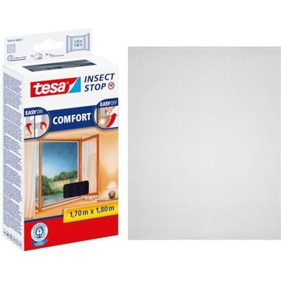 tesa INSECT STOP H&L Fly Screen Premium for Windows siatka z mocną taśmą rzepową, łatwe zdejmowanie, przycinana na wymiar 170 x 180 cm antracyt (transparentna) tesa INSECT STOP H&L Fly Screen Premium for Windows siatka z mocną taśmą rzepową, łatwe zdejmowanie, przycinana na wymiar 170 x 180 cm antracyt (transparentna)