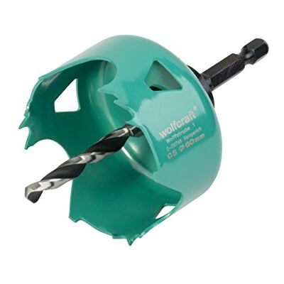 wolfcraft Otwornica ze stali węglowej Ø 60 mm I 5966000 I do instalacji elektrycznych i hydraulicznych w drewnie i materiałach gipsowo-kartonowych wolfcraft Otwornica ze stali węglowej Ø 60 mm I 5966000 I do instalacji elektrycznych i hydraulicznych w drewnie i materiałach gipsowo-kartonowych