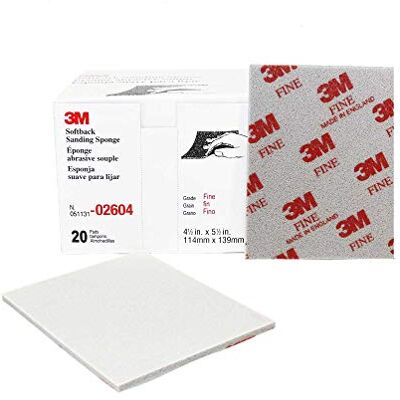 3M Miękka gąbka szlifierska 02604, 11,5 x 14 cm, drobnoziarnista, szybkie cięcie, szara, 20 sztuk 3M Miękka gąbka szlifierska 02604, 11,5 x 14 cm, drobnoziarnista, szybkie cięcie, szara, 20 sztuk