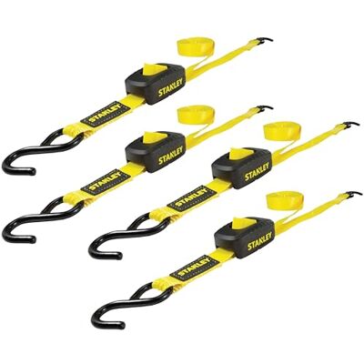 Stanley S2002 Czarny/Żółty 1" x 10' Pas mocujący - 400 lb Stanley S2002 Czarny/Żółty 1" x 10' Pas mocujący - 400 lb
