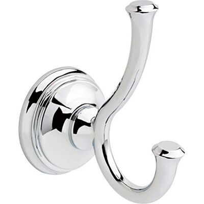 DELTA Faucet 79735 Cassidy Double Robe Hook, Polished Chrome DELTA Faucet 79735 Cassidy Double Robe Hook, Polished Chrome