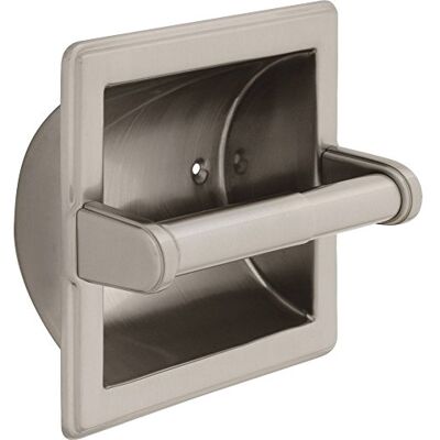 DELTA Faucet 45072-SN uchwyt na papier do zabudowy, ukośne krawędzie, satynowy nikiel DELTA Faucet 45072-SN uchwyt na papier do zabudowy, ukośne krawędzie, satynowy nikiel