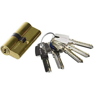 tesa T6554070L Bębenek do Zamków, Mosiądz, 5 Kluczy, 30 x 80 mm tesa T6554070L Bębenek do Zamków, Mosiądz, 5 Kluczy, 30 x 80 mm