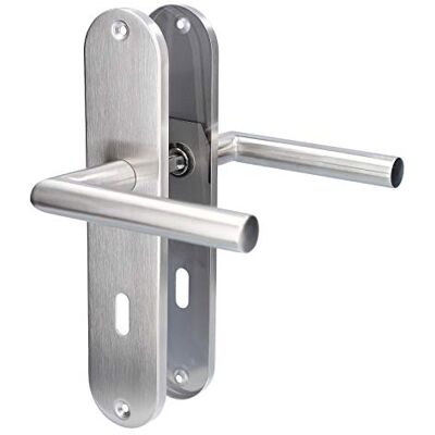 Alpertec 28015500 Zestaw Okuć do Drzwi Pokojowych i Klamek, Srebrny, 1 Zestaw Alpertec 28015500 Zestaw Okuć do Drzwi Pokojowych i Klamek, Srebrny, 1 Zestaw