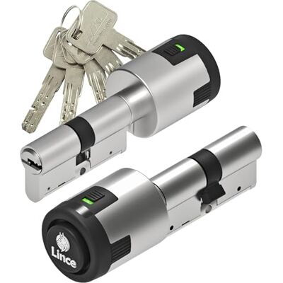 Lince Cylinder C6 ALARM 35 x 35 cm Zaawansowana żarówka o wysokim poziomie bezpieczeństwa ze zintegrowanym alarmem 100 dB, zabezpieczenie przed włamaniami, wykończenie z mosiądzu i matowego niklu Lince Cylinder C6 ALARM 35 x 35 cm Zaawansowana żarówka o wysokim poziomie bezpieczeństwa ze zintegrowanym alarmem 100 dB, zabezpieczenie przed włamaniami, wykończenie z mosiądzu i matowego niklu
