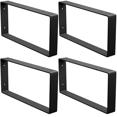 Amig Zestaw 4 prostokątnych wsporników półek przemysłowych 126 x 261 x 30 mm stal Kolor: czarny matowy 4-kątny zestaw półek czarny metalowy wspornik Amig Zestaw 4 prostokątnych wsporników półek przemysłowych 126 x 261 x 30 mm stal Kolor: czarny matowy 4-kątny zestaw półek czarny metalowy wspornik