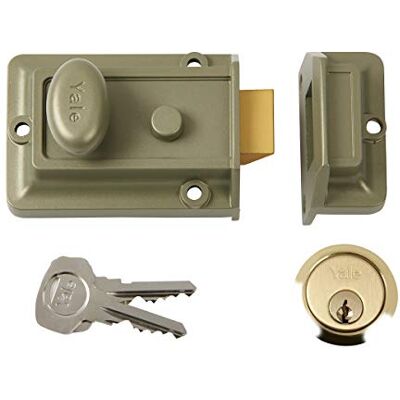 Yale P-77-ENB-PB-60 Tradycyjny zatrzask nocny 60 mm wykończenie mosiężne elektroniklowe standardowe zabezpieczenie Yale P-77-ENB-PB-60 Tradycyjny zatrzask nocny 60 mm wykończenie mosiężne elektroniklowe standardowe zabezpieczenie