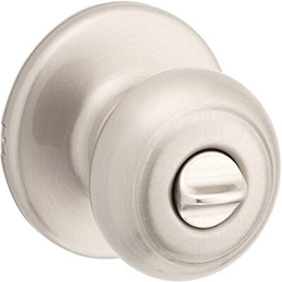 Kwikset 93001-931 Cove prywatne lózko/galka lazienkowa z satynowego niklu Kwikset 93001-931 Cove prywatne lózko/galka lazienkowa z satynowego niklu