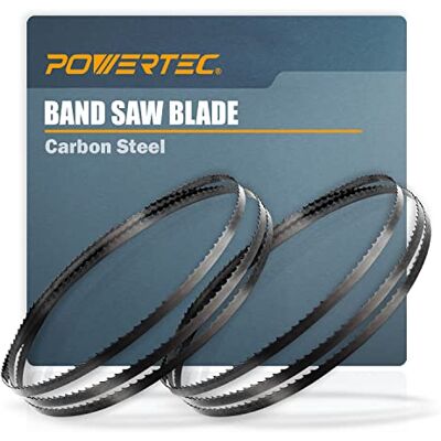 POWERTEC 13215-P2 56-7/8" x 3/8" x 14 TPI, dla rzemieślników, sklepów i Duracraft, 3-kołowa piła taśmowa, 2 szt POWERTEC 13215-P2 56-7/8" x 3/8" x 14 TPI, dla rzemieślników, sklepów i Duracraft, 3-kołowa piła taśmowa, 2 szt