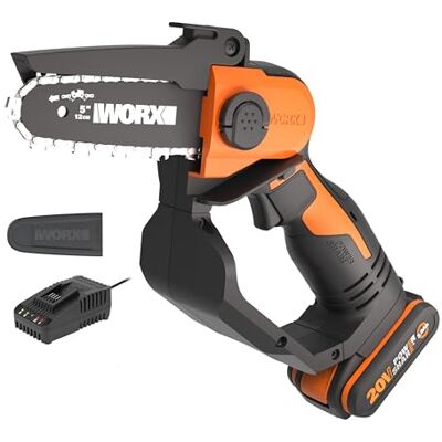 WORX WG324E 18V (20V maks.) Bezprzewodowy sekator z jedną ręką 2.0Ah baterii, 20V WORX WG324E 18V (20V maks.) Bezprzewodowy sekator z jedną ręką 2.0Ah baterii, 20V