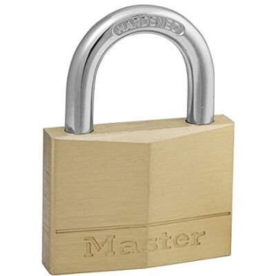 Master Lock 2-In. Solid-Brass Keyed Padlock, 5-Pin Tumbler -150D Master Lock 2-In. Solid-Brass Keyed Padlock, 5-Pin Tumbler -150D