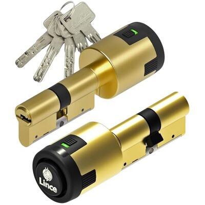 Lince Cylinder C6 ALARM 30 x 30 cm Zaawansowana żarówka o wysokim poziomie bezpieczeństwa ze zintegrowanym alarmem 100 dB, zabezpieczenie przed włamaniami, wykończenie z mosiądzu i matowego niklu Lince Cylinder C6 ALARM 30 x 30 cm Zaawansowana żarówka o wysokim poziomie bezpieczeństwa ze zintegrowanym alarmem 100 dB, zabezpieczenie przed włamaniami, wykończenie z mosiądzu i matowego niklu