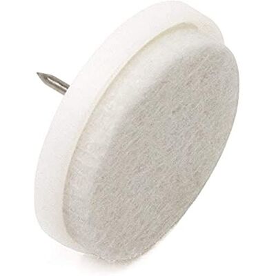 Adsamm FP-N-WH-35-100 FP-N-WH-35 100 x podkładki filcowe z gwoździami, białe, Ø 35 mm Adsamm FP-N-WH-35-100 FP-N-WH-35 100 x podkładki filcowe z gwoździami, białe, Ø 35 mm