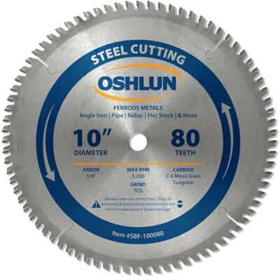 Oshlun SBF-100080 25 cm 80 zębów TCG brzeszczot do piły z 1,5 cm altana do miękkiej stali i metali żelaznych Oshlun SBF-100080 25 cm 80 zębów TCG brzeszczot do piły z 1,5 cm altana do miękkiej stali i metali żelaznych