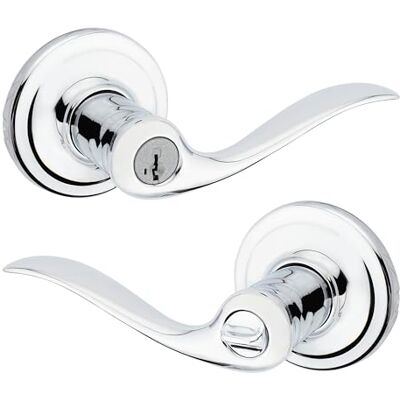 Kwikset 97402-905 dźwignia wejściowa Tustin, polerowany chrom Kwikset 97402-905 dźwignia wejściowa Tustin, polerowany chrom