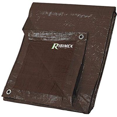 Ribimex PRB12005X08M Plandeka ochronna Wzmocniona 5 x 8 m Brązowy Ribimex PRB12005X08M Plandeka ochronna Wzmocniona 5 x 8 m Brązowy