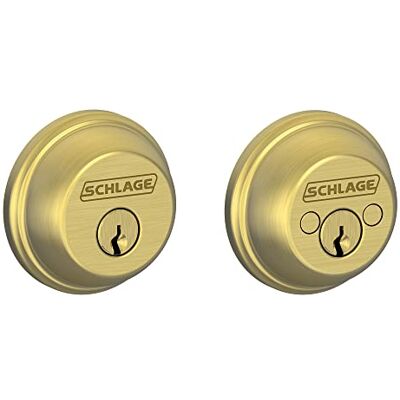 SCHLAGE Zasuwa z podwójnym cylindrem, mosiądz satynowy (B62 N 608) SCHLAGE Zasuwa z podwójnym cylindrem, mosiądz satynowy (B62 N 608)