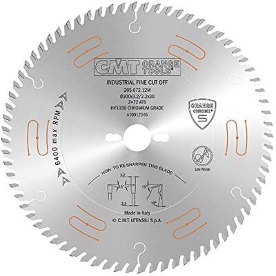 CMT ORANGE TOOLS Tarcza piły krzyżowej z chromu 300 x 3,2/2,2 x 30 Z=72 10° ATB 285.672.12M CMT ORANGE TOOLS Tarcza piły krzyżowej z chromu 300 x 3,2/2,2 x 30 Z=72 10° ATB 285.672.12M