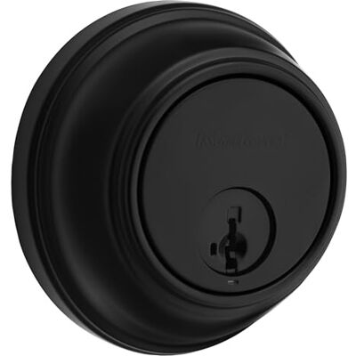 Kwikset 817 Zamek zasuwowy, matowy, czarny, okrągły, zewnętrzny, kluczowy, drzwi wejściowe, odporne na wyrywanie SmartKey Rekey, jednocylindrowa zasuwa, z ochroną przed mikrobanem Kwikset 817 Zamek zasuwowy, matowy, czarny, okrągły, zewnętrzny, kluczowy, drzwi wejściowe, odporne na wyrywanie SmartKey Rekey, jednocylindrowa zasuwa, z ochroną przed mikrobanem