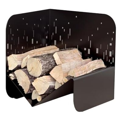 Thirard Uchwyt na drewno BRISTOL, stal, długość kłód o długości 40 cm, czarna stal epoksydowa Thirard Uchwyt na drewno BRISTOL, stal, długość kłód o długości 40 cm, czarna stal epoksydowa