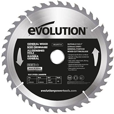 Evolution Power Tools Gw255Tct-40 Ostrze do Piły Tarczowej, Wielokolorowy, 255mm Evolution Power Tools Gw255Tct-40 Ostrze do Piły Tarczowej, Wielokolorowy, 255mm