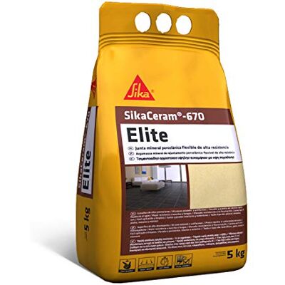 Sika Ceram-670 Elite, biała, kolorowa, elastyczna porcelanowa uszczelka mineralna o wysokiej wytrzymałości do wypełniania spoin 2-12 mm w przegubach i chodnikach, 5 kg Sika Ceram-670 Elite, biała, kolorowa, elastyczna porcelanowa uszczelka mineralna o wysokiej wytrzymałości do wypełniania spoin 2-12 mm w przegubach i chodnikach, 5 kg