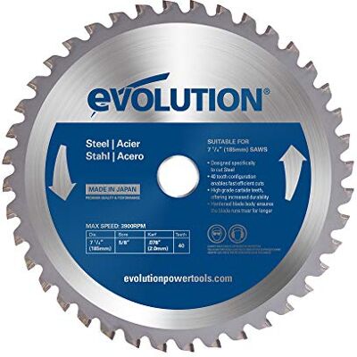 Evolution Power Tools 185BLADEST Stalowe ostrze do piły tnącej, 18 cm x 100 zębów Evolution Power Tools 185BLADEST Stalowe ostrze do piły tnącej, 18 cm x 100 zębów