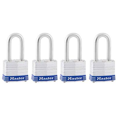 Master Lock 3QLF kłódka outdoorowa z kluczem, 4 sztuki równocześnie zamykająca Master Lock 3QLF kłódka outdoorowa z kluczem, 4 sztuki równocześnie zamykająca