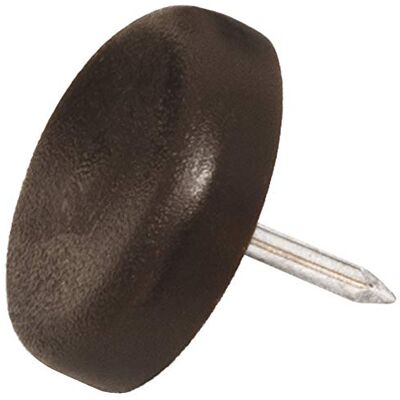 Adsamm PG-N-BR-22-100 PG-N-BR-22 100 x ślizgacze z tworzywa sztucznego z gwoździami, brązowe, Ø 22 mm Adsamm PG-N-BR-22-100 PG-N-BR-22 100 x ślizgacze z tworzywa sztucznego z gwoździami, brązowe, Ø 22 mm
