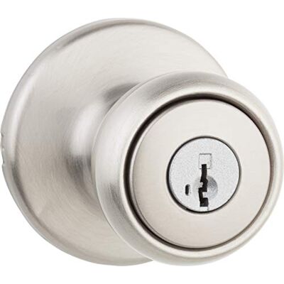 Kwikset Knob do drzwi wejściowych Tylo z blokadą i kluczem, bezpieczna obsługa zewnętrzna, przód i sypialnia, satyna niklowa, odporna na ścieranie SmartKey Rekey Security i mikrofon Kwikset Knob do drzwi wejściowych Tylo z blokadą i kluczem, bezpieczna obsługa zewnętrzna, przód i sypialnia, satyna niklowa, odporna na ścieranie SmartKey Rekey Security i mikrofon