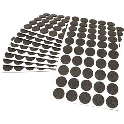 Adsamm ® / 500 x samoprzylepne podkładki filcowe/brązowe/ø 22 mm/okrągłe/do mebli z filcu o grubości 3,5 mm/podkładki do mebli i podłóg Adsamm ® / 500 x samoprzylepne podkładki filcowe/brązowe/ø 22 mm/okrągłe/do mebli z filcu o grubości 3,5 mm/podkładki do mebli i podłóg
