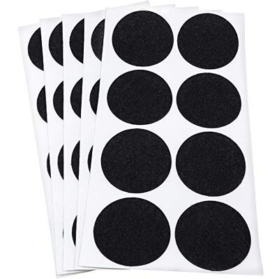 Adsamm FP-15-SA-BL-50-8-5 FP-15-SA-BL-50-8 40 x podkładki filcowe, czarne, Ø 50 mm Adsamm FP-15-SA-BL-50-8-5 FP-15-SA-BL-50-8 40 x podkładki filcowe, czarne, Ø 50 mm
