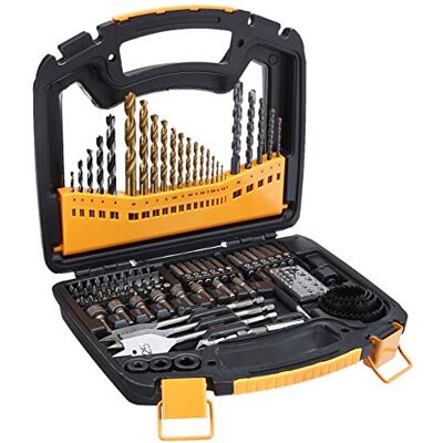 Amazon Basics – zestaw wierteł i wkrętaków wielobitowych, 100 szt., 27 x 13 x 7 cm. Amazon Basics – zestaw wierteł i wkrętaków wielobitowych, 100 szt., 27 x 13 x 7 cm.