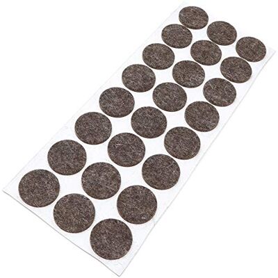 Adsamm WFP-30-SA-BR-28-24-1 WFP-30-SA-BR-28-24 24 x ślizgacze filcowe wełniane, brązowy, Ø 28 mm Adsamm WFP-30-SA-BR-28-24-1 WFP-30-SA-BR-28-24 24 x ślizgacze filcowe wełniane, brązowy, Ø 28 mm