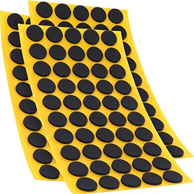 Adsamm ® / 150 x antypoślizgowe podkładki z gumy komórkowej pianka EPDM/Ø 16 mm/czarna/okrągła/samoprzylepna/grubość 2,5 mm Adsamm ® / 150 x antypoślizgowe podkładki z gumy komórkowej pianka EPDM/Ø 16 mm/czarna/okrągła/samoprzylepna/grubość 2,5 mm