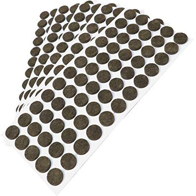 Adsamm ® / 300 x samoprzylepne podkładki filcowe/brązowe/ø 14 mm/okrągłe/do mebli z filcu o grubości 3,5 mm/podkładki do mebli i podłóg Adsamm ® / 300 x samoprzylepne podkładki filcowe/brązowe/ø 14 mm/okrągłe/do mebli z filcu o grubości 3,5 mm/podkładki do mebli i podłóg