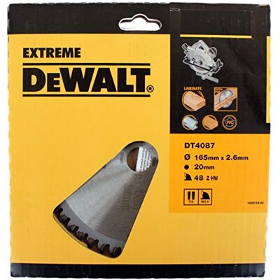 DeWalt DT4087-QZ EXTREME tarcza do piły tarczowej 165x20x2.6 48TFZ -5° DeWalt DT4087-QZ EXTREME tarcza do piły tarczowej 165x20x2.6 48TFZ -5°